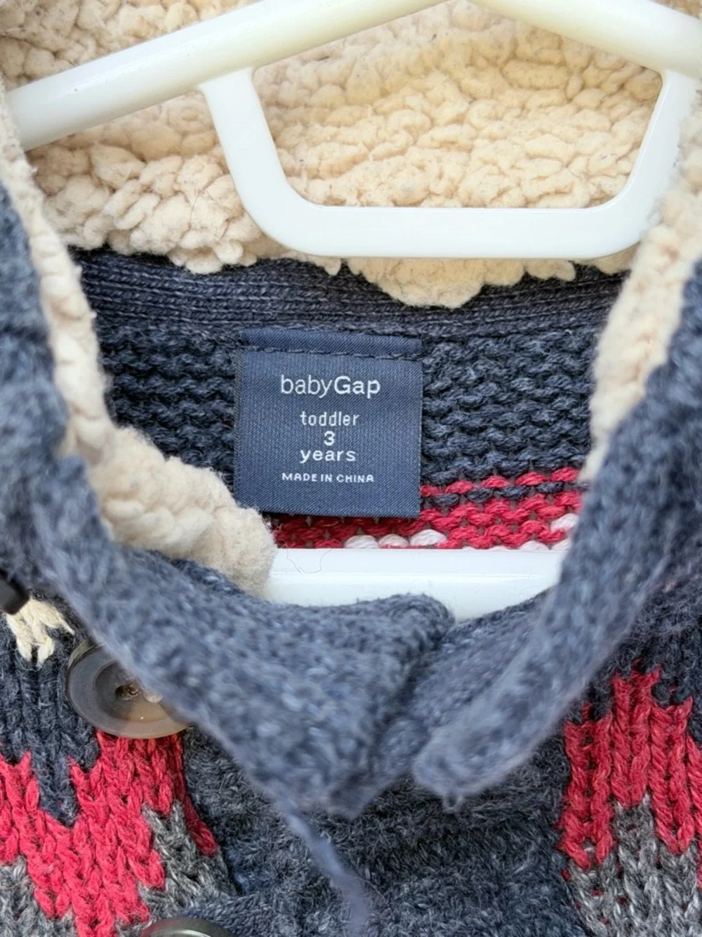 Gap Kids Fair Isle Nordic Knit Button Mock-Neck Sweater - Size 3T